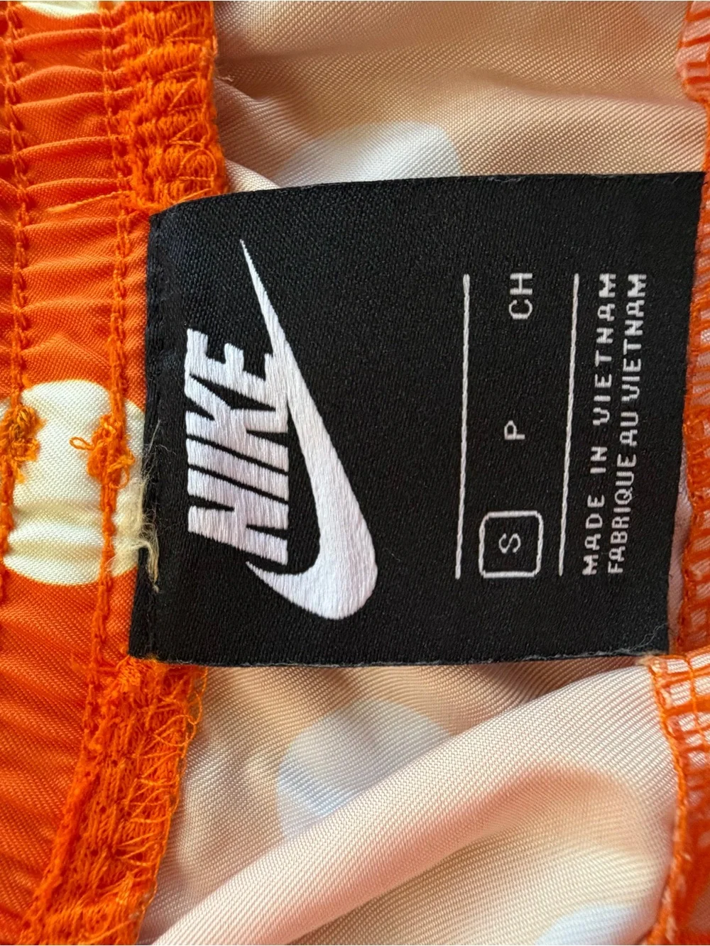 Nike Orange with White Polka Dot Mens Shorts